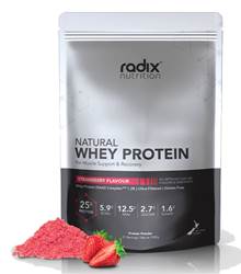 Radix Nutrition Natural Whey Protein Powder 1kg - Strawberry