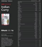 Radix Nutrition Original Meal Indian Curry (Plant Based) - 400 kcal - 9421907102757
