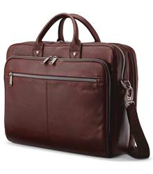 Samsonite Classic Leather Toploader 15.6" Laptop Bag - Mahogany
