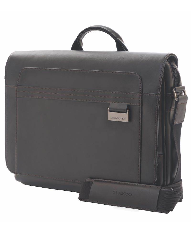 Samsonite Savio Leather IV - Messenger Bag - Black by Samsonite Luggage (80445-1041)