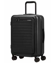 Samsonite StackD 55 cm Expandable Easy Access Spinner Luggage - Black