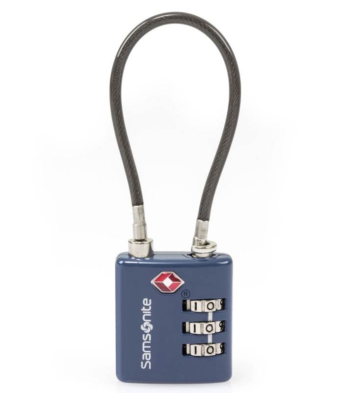 Samsonite Travel Essentials 3 Dial TSA Metal Cablelock - Dark Blue