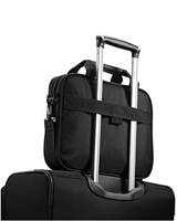 Smart sleeve feature allows bag to be slipped over upright luggage handles for easy mobility when not in use