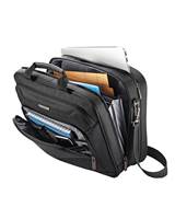 Main compartment features a padded laptop compartment that fits laptops with screens up to 15.6”