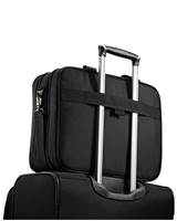 SmartSleeve feature allows bag to fit over upright luggage handles for easy mobility when not in use
