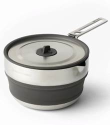 Sea To Summit Detour Stainless Steel Collapsible 1.8L Pouring Pot - Black