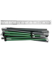 Shorter tent pole sections for compact storage