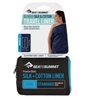 Sea to Summit Travel Sleep Liner : Silk and Cotton Standard - Navy