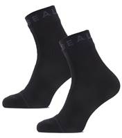 Sealskinz Waterproof All Weather Ankle Length Sock with Hydrostop - Black / Grey - Large