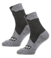 Sealskinz Waterproof All Weather Ankle Length Socks - Black / Grey