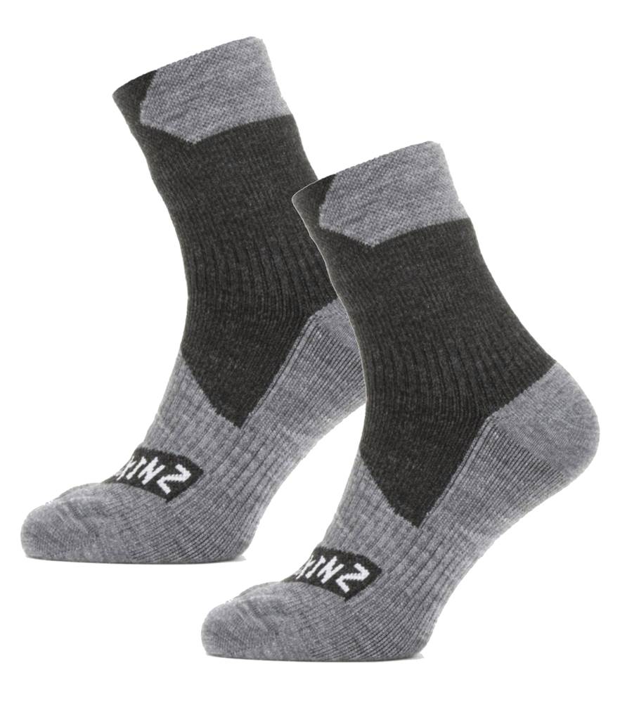 Sealskinz Waterproof All Weather Ankle Length Socks - Black / Grey by ...