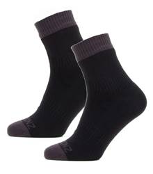 Sealskinz Waterproof Warm Weather Ankle Length Sock (Black / Grey) - Medium