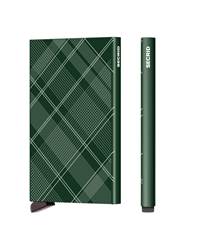 Secrid Cardprotector RFID Compact Card Wallet Laser Series - Tartan Green (Front and Side)