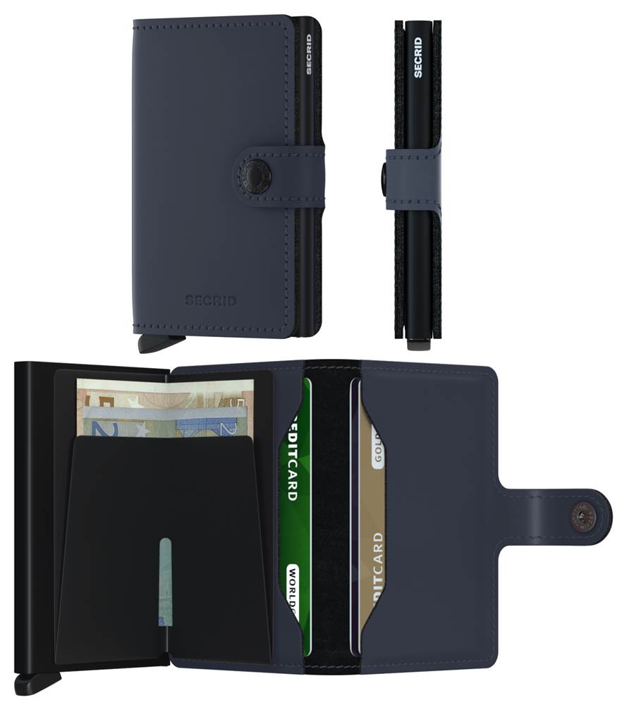 Secrid Miniwallet Compact RFID Wallet - Matte Leather Range by Secrid ...