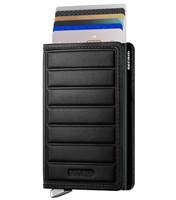Secrid Premium Slimwallet Compact RFID Wallet - Emboss Lines Black - SC9272