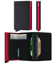 Secrid Slimwallet Cubic - Compact Wallet - Black / Red