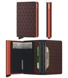 Secrid Slimwallet Optical - Compact Wallet - Brown / Orange