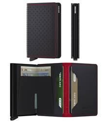 crid Slimwallet Perforated - Compact Wallet - Black / Red