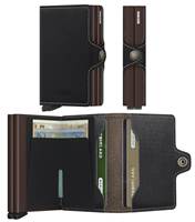 Secrid Twinwallet Compact Wallet - Saffiano Brown