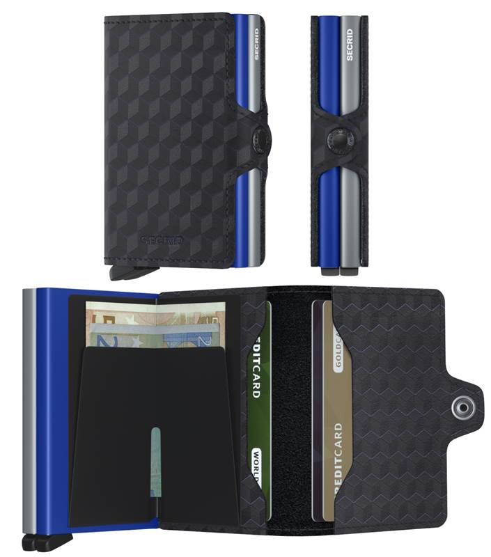 Secrid Twinwallet - Compact Wallet - Titanium Blue Optical 