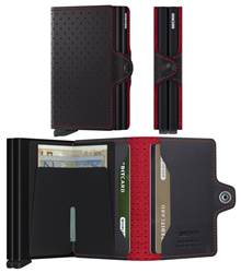 Secrid Twinwallet Perforated - Compact Wallet - Black / Red