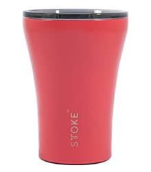 Sttoke Ceramic Reusable Coffee Cup 227ml - Coral Sunset