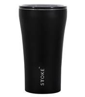 Sttoke Ceramic Reusable Coffee Cup 354 ml - Luxe Black