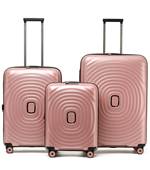 Tosca Eclipse 4-Wheel Expandable Luggage Set of 3 - Rose Gold (Small, Medium and Large)