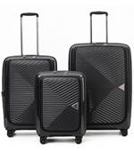 Tosca Space-X 4 Wheel Expandable Luggage Set of 3 - Black (Small, Medium and Large)