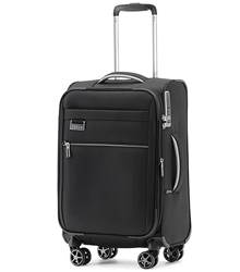 Tosca Vega 55cm 4-Wheel Spinner Carry-on Luggage - Black