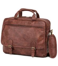 Tosca Vegan Leather 13" Laptop Briefcase - Brown