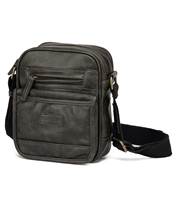 Tosca Vegan Leather Crossbody Bag with Front Pocket - Ash Black