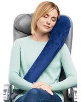 Travelrest All-In-One Ultimate Inflatable Travel Pillow and Cover with Memory Foam - Blue