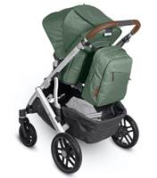 Premium fabric and full-grain leather accents coordinate with UPPAbaby stroller fashions