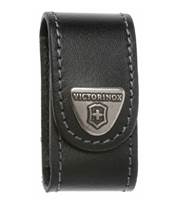Victorinox Leather Belt Pouch For Swiss Army Pocket Knife (for Mini Champ) - Black