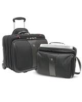 Wenger Patriot - 2-Piece Business Set with Comp-U-Roller and Matching 15.4" Laptop Case - Black